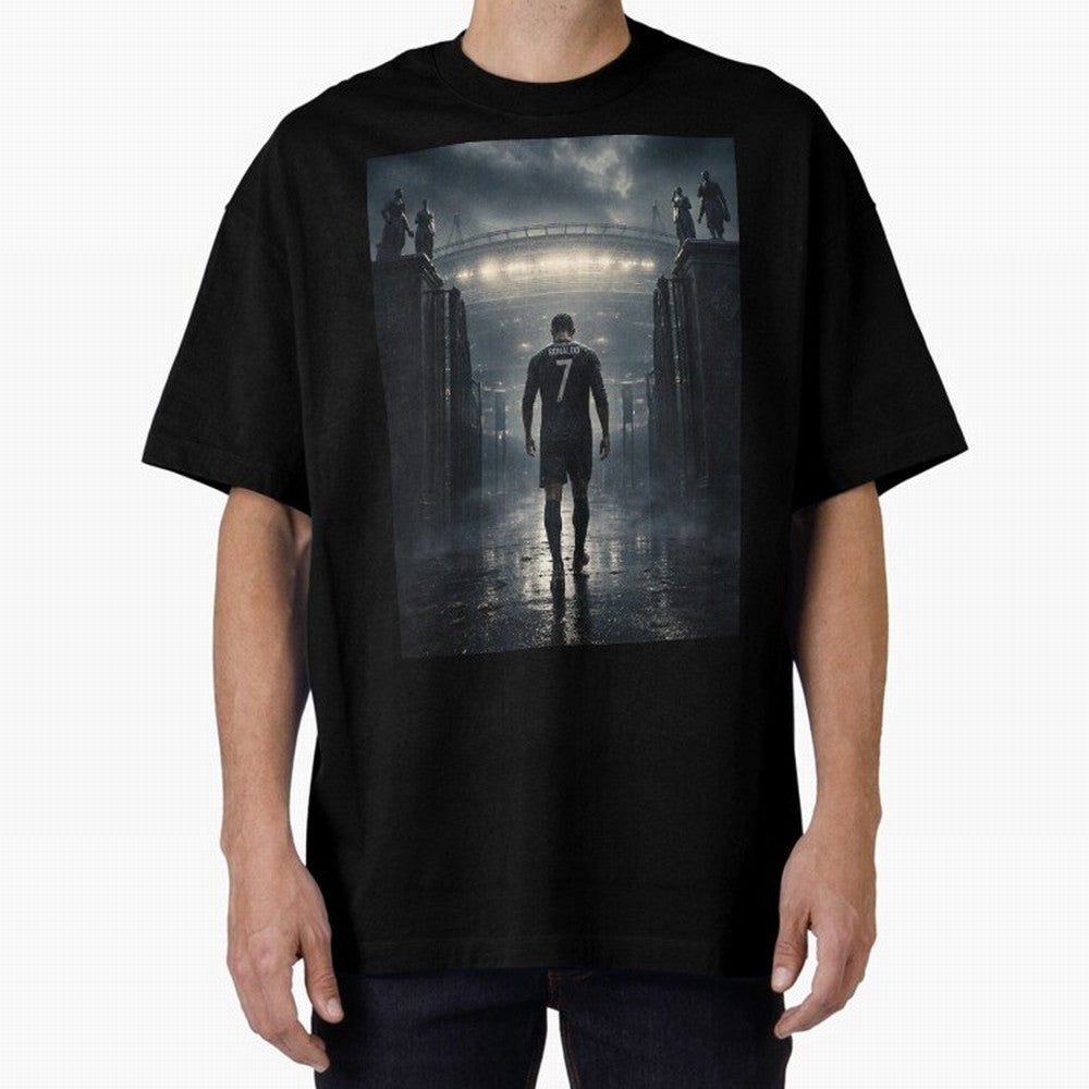 CR7 Entering a Stadium Legend Oversized T-Shirt Show Your Tournament Heart for FIFA World Cup 2026 USA Canada Mexico for Fans of Mbappe and Spain and Netherlands, Bringing Game Day Rituals, Football Legends, Country Pride and the Road to the Final;