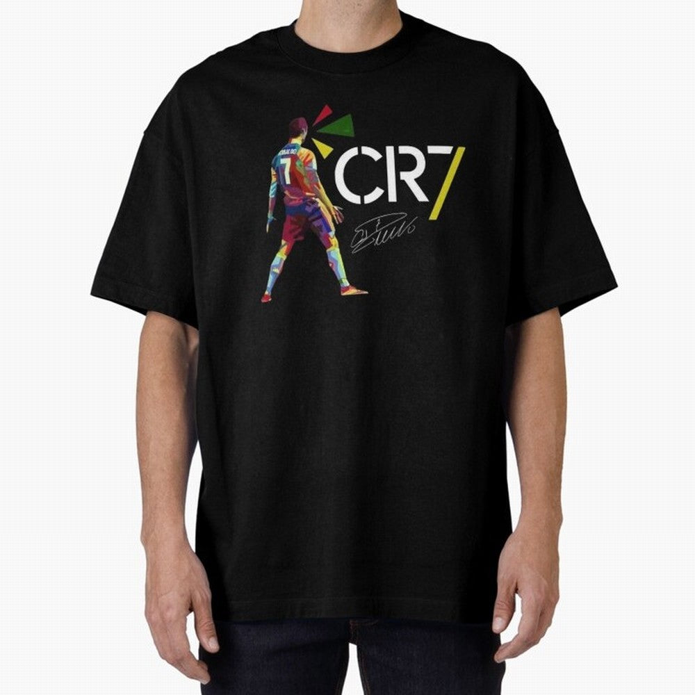 Cr7 Cristiano Ronaldo Signature Oversized T-Shirt Carry the Colors and Pride of Global Football Passion for FIFA World Cup 2026, Highlighting Messi, Neymar and Mbappe, England and Germany, Goal Celebration Energy, Supporter Heritage, Football Icons