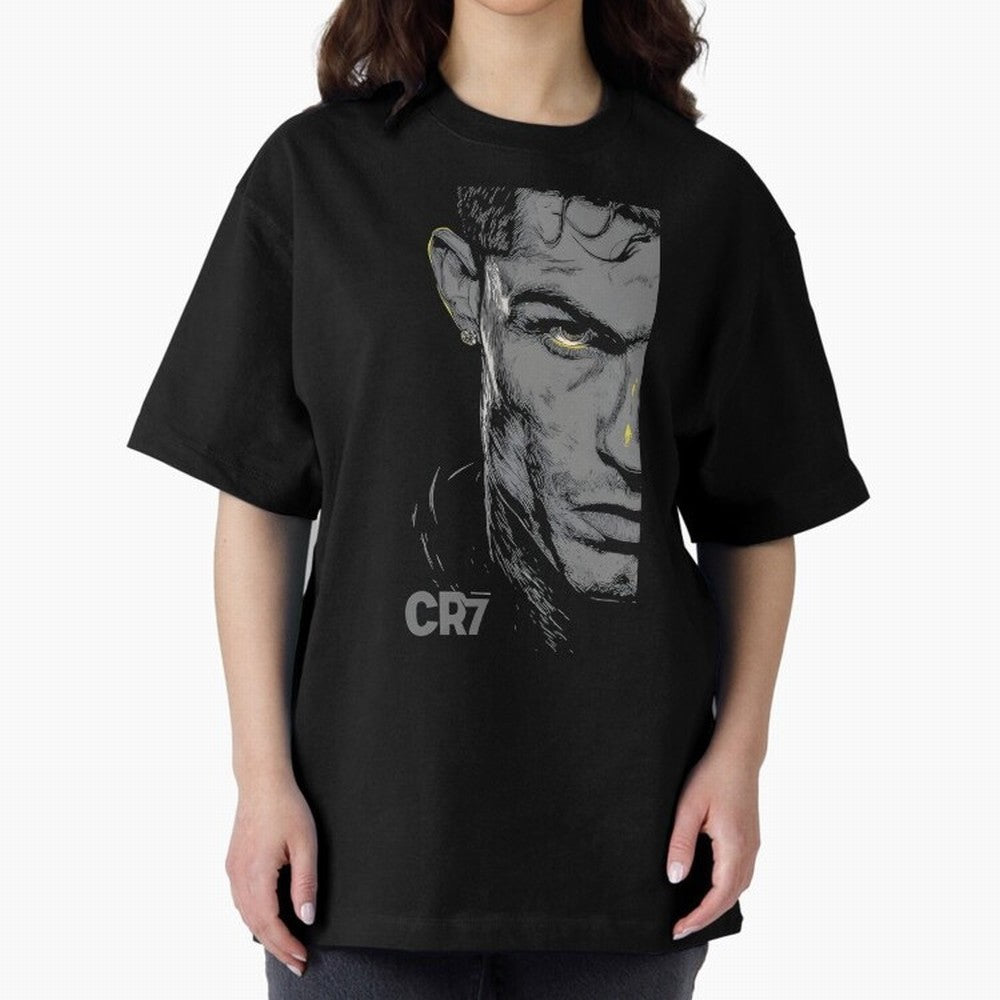 Cristiano Ronaldo Goat 7 Oversized T-Shirt Enjoy FIFA World Cup 2026 for Fans of Neymar, Haaland and Cristiano Ronaldo and Brazil, Bringing Retro Football Energy, Iconic Rivalries, Trophy Chase Drama and Stadium Atmosphere; Perfect for People Who
