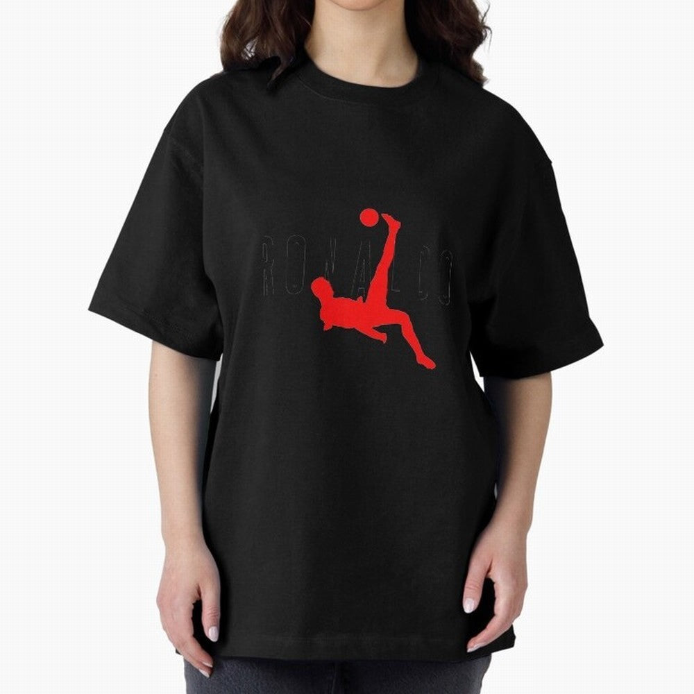 Air Ronaldo Oversized T-Shirt Celebrate Supporters United by FIFA World Cup 2026 Made for Messi, England, France and Netherlands Energy, Vintage Soccer Flavor, Modern Football Stars, National Flags and Final Night Emotion; Perfect for People Who