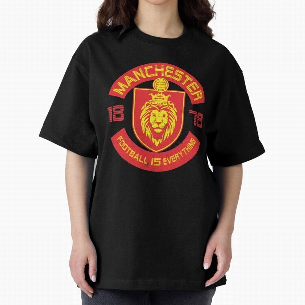 Football Is Everything - Manchester Squad Retro Oversized T-Shirt Bring Match Day Fire to FIFA World Cup 2026 for Fans of Neymar and Netherlands, Bringing Game Day Rituals, Football Legends, Country Pride and the Road to the Final; Ideal for Fans