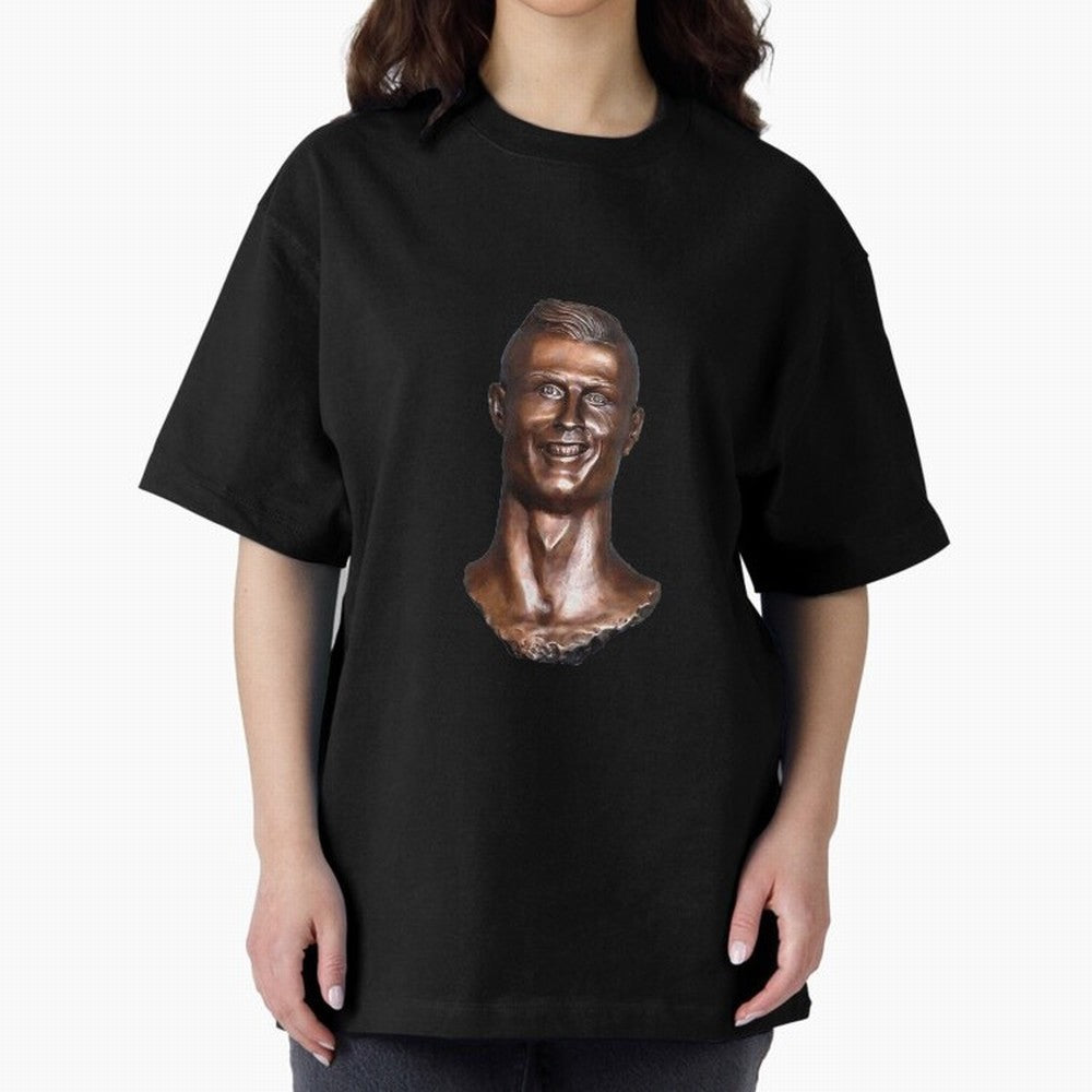 Cristiano Ronaldo Statue Oversized T-Shirt Make Memories around FIFA World Cup 2026 for Fans of Haaland and Argentina, Bringing Football Passion, Legendary Performances, Festival Vibes and Supporter Community; Perfect for People Who Love Argentina,