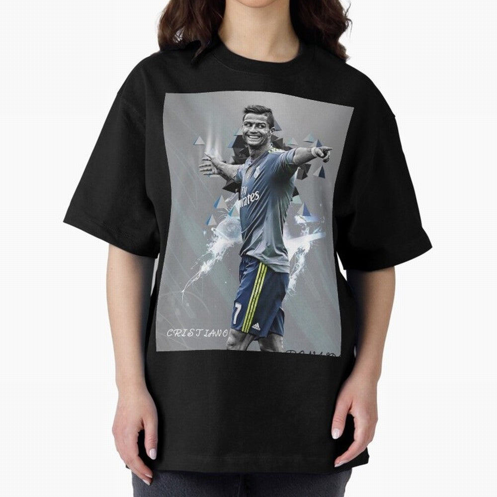 cristiano ronaldo Oversized T-Shirt Keep the Match Day Mood of Global Football Passion for FIFA World Cup 2026 Group Stage, Capturing Messi, Portugal, Spain and Germany, Goal Celebration Energy, Supporter Heritage, Football Icons and Worldwide