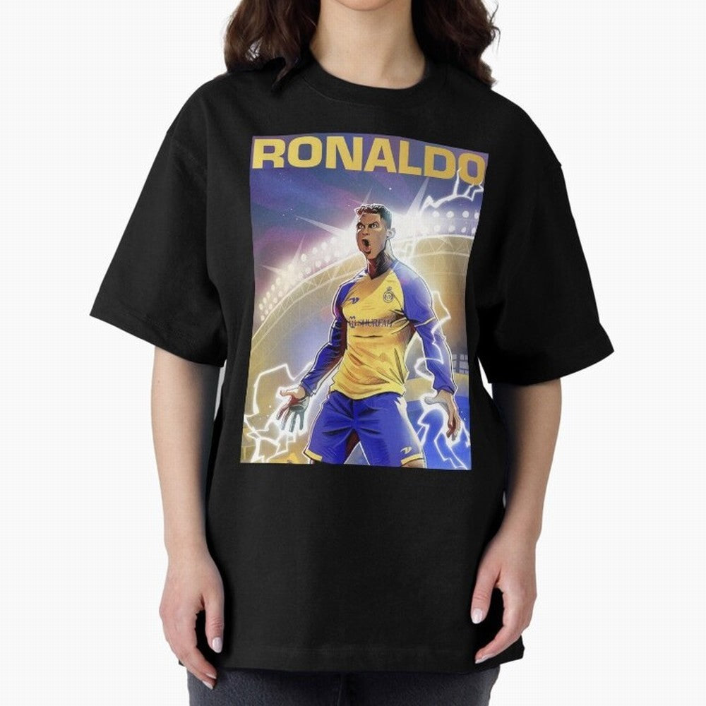 Ronaldo Al-Nassr Football Club - Oversized T-Shirt Refresh FIFA World Cup 2026 Spirit, with Portugal, Messi, Game Day Rituals, Football Legends, Country Pride and the Road to the Final; Perfect for Fans, Collectors, Family Gatherings, Watch Parties