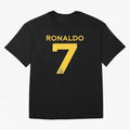 Ronaldo 7 Al-Nassr Football Club - Oversized T-Shirt Share Match Day Hype around FIFA World Cup 2026 Group Stage, Haaland and Mbappe, Germany, Football Festival Excitement, Trophy Ambitions, Country Rivalries and Star Player Buzz; Perfect for Fans,