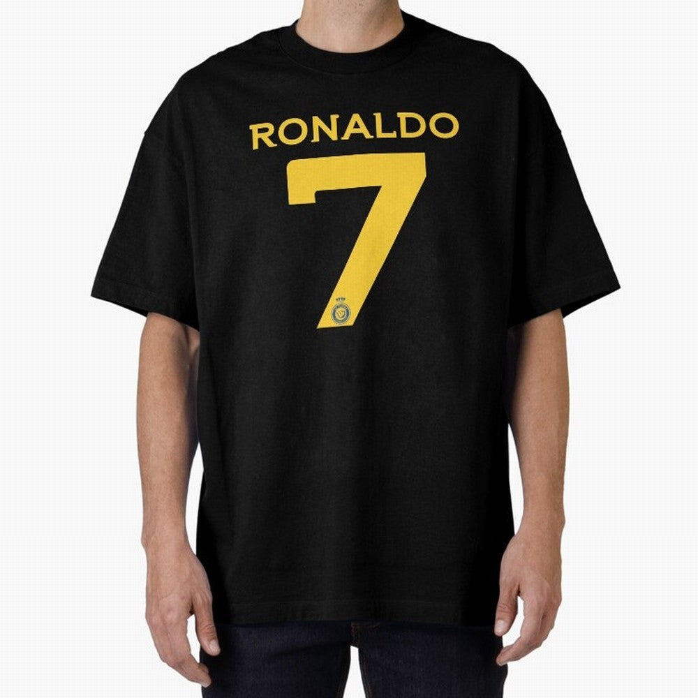 Ronaldo 7 Al-Nassr Football Club - Oversized T-Shirt Share Match Day Hype around FIFA World Cup 2026 Group Stage, Haaland and Mbappe, Germany, Football Festival Excitement, Trophy Ambitions, Country Rivalries and Star Player Buzz; Perfect for Fans,