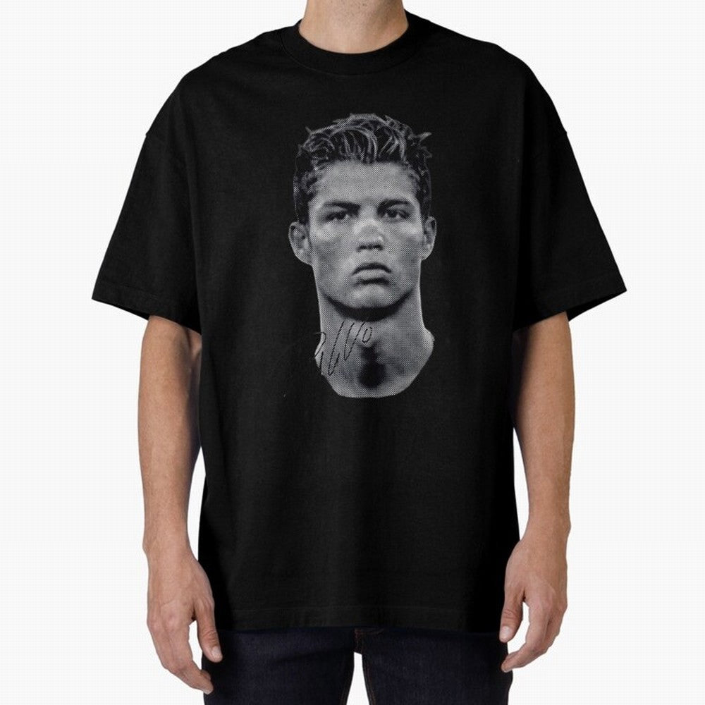 Cristiano Ronaldo Vintage Tshirt Oversized T-Shirt Spotlight FIFA World Cup 2026 Spirit, Filled with England and Germany, CR7, Retro Football Energy, Iconic Rivalries, Trophy Chase Drama and Stadium Atmosphere; Perfect for Supporters Who Want Bold
