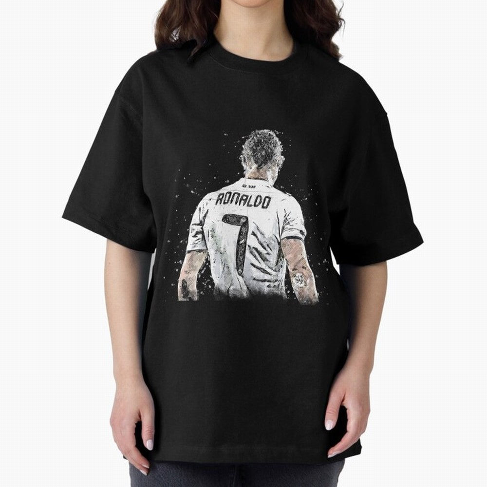Cristiano ronaldo back Oversized T-Shirt Show Your Love for FIFA World Cup 2026 Group Stage Spirit, with Netherlands, Mbappe and Neymar, Goal Celebration Energy, Supporter Heritage, Football Icons and Worldwide Tournament Joy; Ideal for Passionate