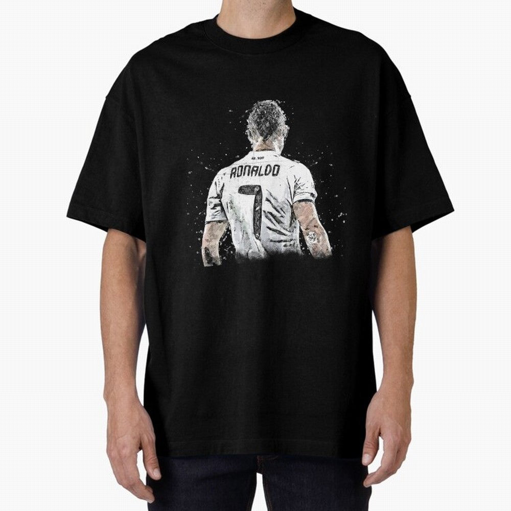Cristiano ronaldo back Oversized T-Shirt Show Your Love for FIFA World Cup 2026 Group Stage Spirit, with Netherlands, Mbappe and Neymar, Goal Celebration Energy, Supporter Heritage, Football Icons and Worldwide Tournament Joy; Ideal for Passionate