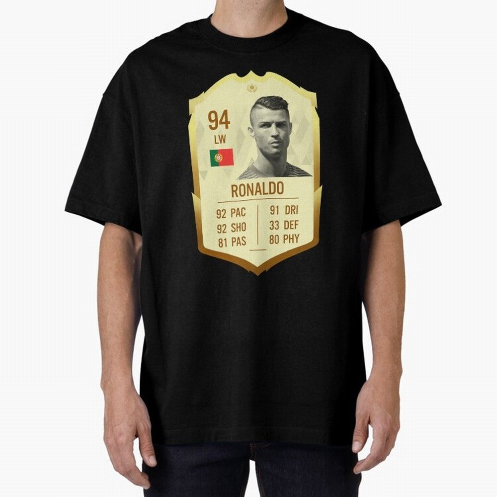 Cristiano Ronaldo Ultimate Card Oversized T-Shirt Bring Global Tournament Vibes to FIFA World Cup 2026 for Fans of Cristiano Ronaldo and England and Germany, Bringing Classic Soccer Heritage, Championship Pressure, Fan Loyalty and International