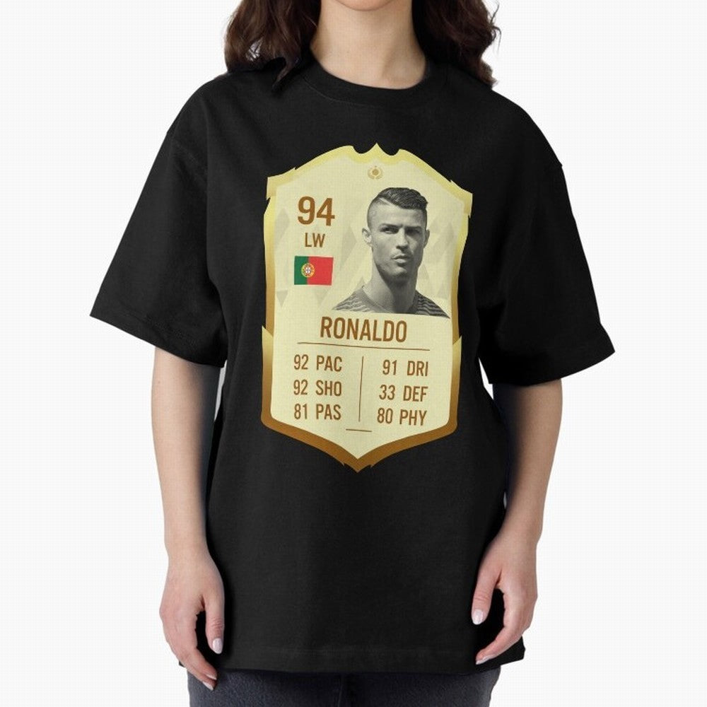 Cristiano Ronaldo Ultimate Card Oversized T-Shirt Bring Global Tournament Vibes to FIFA World Cup 2026 for Fans of Cristiano Ronaldo and England and Germany, Bringing Classic Soccer Heritage, Championship Pressure, Fan Loyalty and International