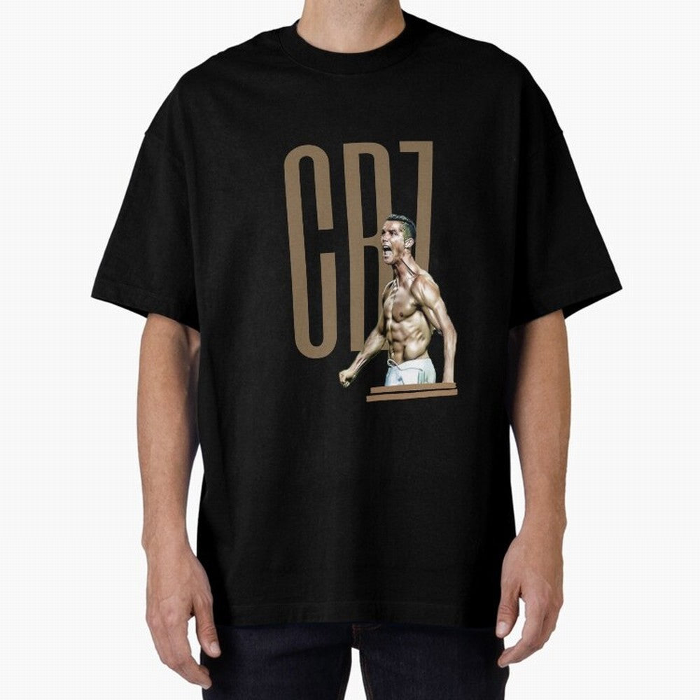 Best Seller - CR7 - Cristiano Ronaldo Merchandise Oversized T-Shirt Make Every Kick Count in FIFA World Cup 2026 Group Stage Filled with CR7 and Messi, Netherlands Energy, Football Festival Excitement, Trophy Ambitions, Country Rivalries and Star
