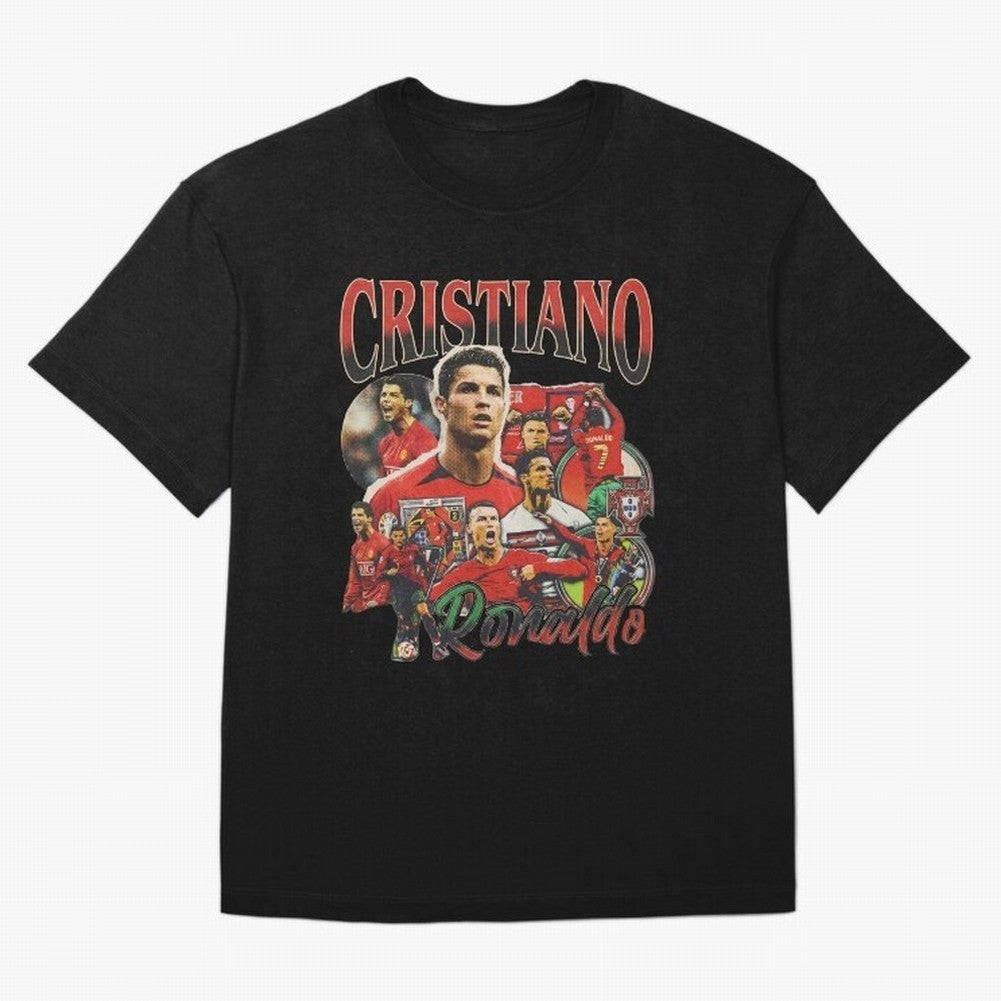Retro Cristiano Ronaldo Oversized T-Shirt Remember Iconic Moments from FIFA World Cup 2026 Group Stage Spirit, Capturing France, Mbappe and Neymar, Soccer Culture, Superstar Moments, National Team Dreams and Competitive Fire; Great for Supporters