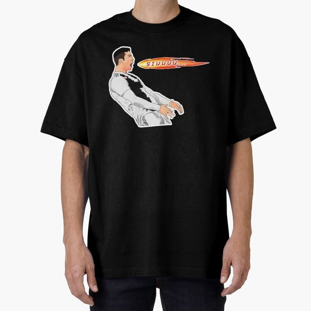 Siuuu Cristiano ronaldo funny Oversized T-Shirt Relive Legendary Nights from FIFA World Cup 2026 Group Stage Spirit, Centered on France and Portugal, Haaland and Mbappe, Supporter Pride, Iconic Celebrations, Legendary Names and Global Match Day