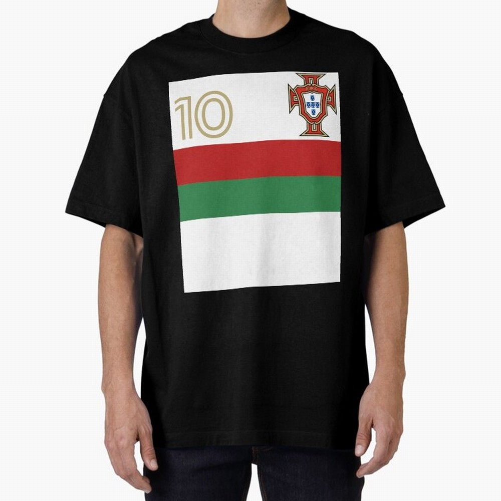 Portugal | 2026 World Cup Fan Apparel Oversized T-Shirt Celebrate the Magic of Match Day Hype around FIFA World Cup 2026, Messi and Cristiano Ronaldo, Netherlands, Champion Mindset, Group Stage Buzz, Knockout Tension and Passionate Fan Culture;