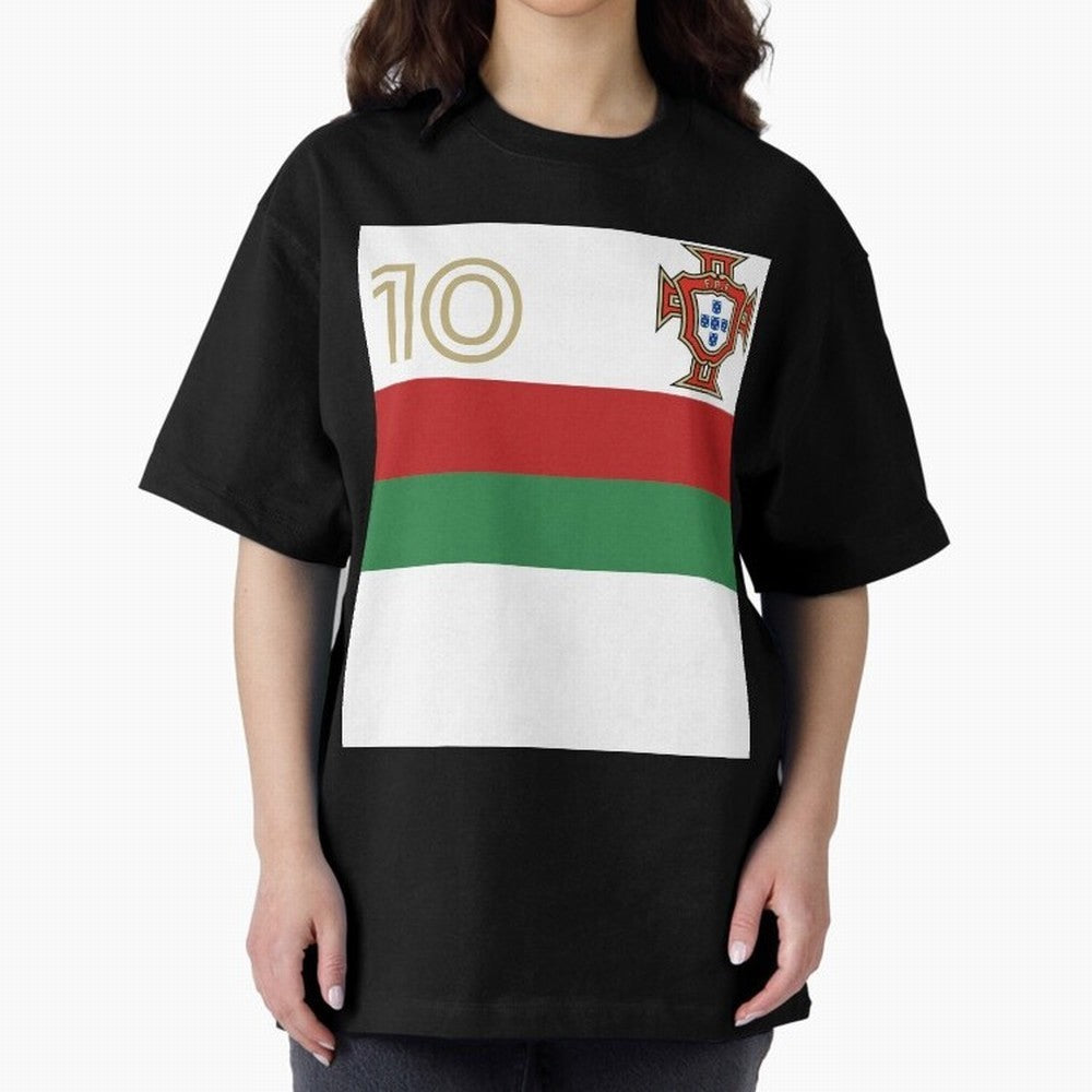 Portugal | 2026 World Cup Fan Apparel Oversized T-Shirt Celebrate the Magic of Match Day Hype around FIFA World Cup 2026, Messi and Cristiano Ronaldo, Netherlands, Champion Mindset, Group Stage Buzz, Knockout Tension and Passionate Fan Culture;