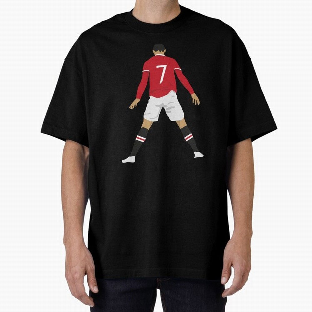 CR7 Man U | SIIIIIUUUUUUU (Celebration) Oversized T-Shirt Remember Iconic Moments from the FIFA World Cup 2026 USA Canada Mexico Journey through Neymar Highlights, Brazil, Portugal and Argentina Pride, Sports Nostalgia, International Competition,