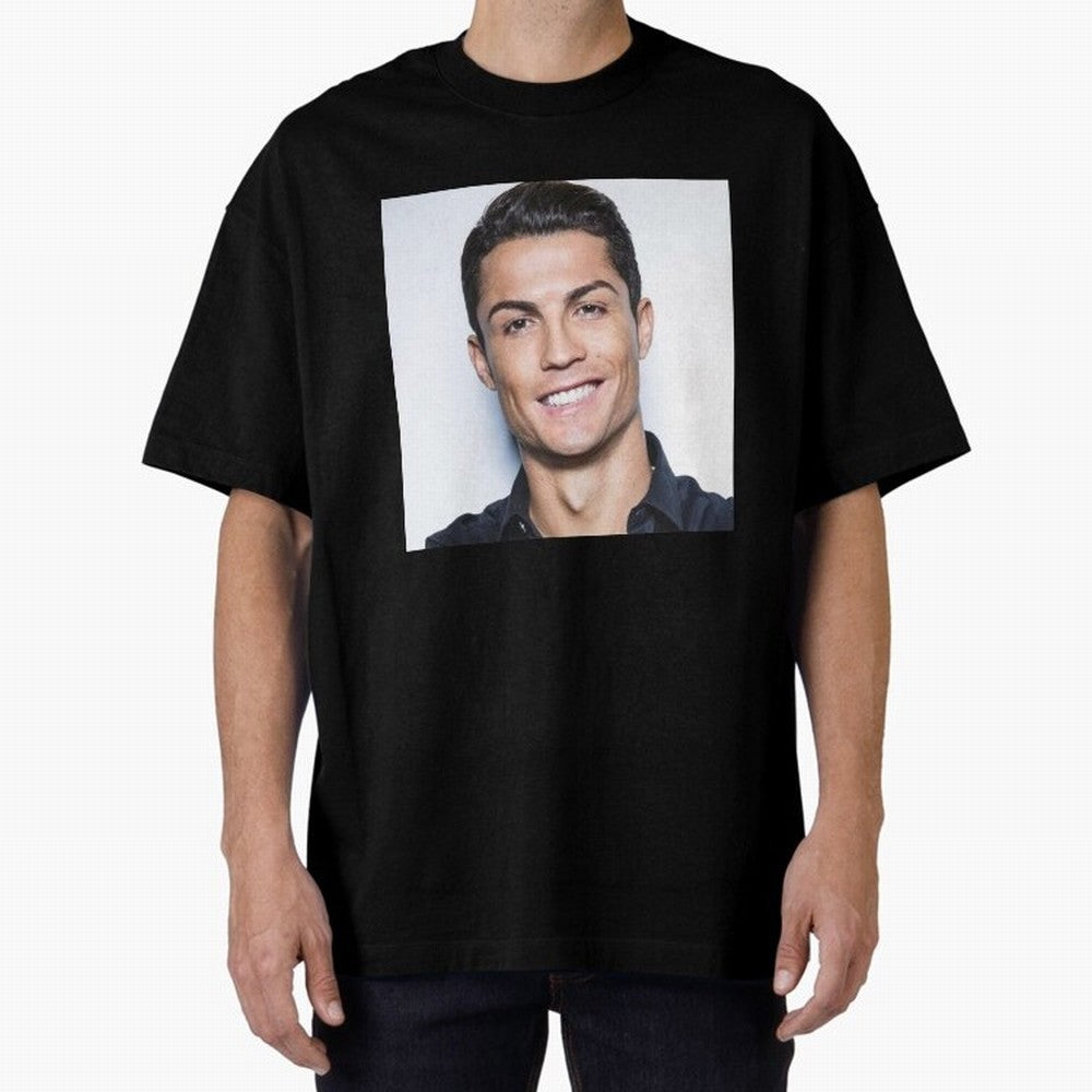 Cristiano Ronaldo Poster Oversized T-Shirt Follow the Road to Global Football Passion for FIFA World Cup 2026, with Haaland and Mbappe, England, France and Netherlands, Supporter Pride, Iconic Celebrations, Legendary Names and Global Match Day