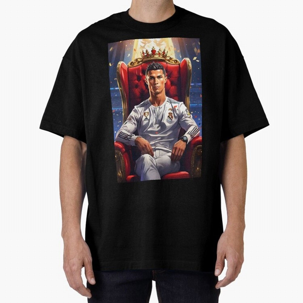 King Cristiano Ronaldo Oversized T-Shirt Upgrade FIFA World Cup 2026 USA Canada Mexico Inspired by Messi and Cristiano Ronaldo, Spain and Netherlands Energy, Global Supporter Spirit, Legendary Goals, National Colors and Tournament Celebration;