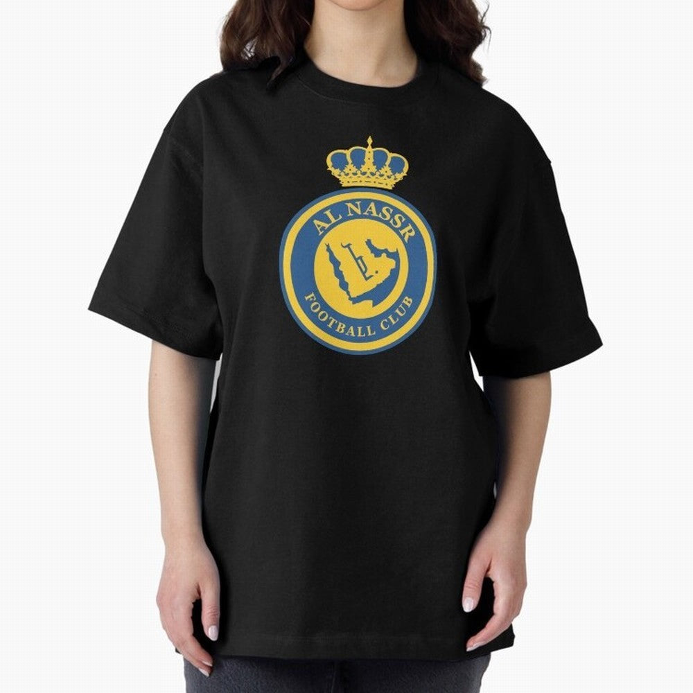 Al-Nassr Football Club - Oversized T-Shirt Bring Trophy Dreams to Global Football Passion for FIFA World Cup 2026 Group Stage, Driven by Cristiano Ronaldo, France and Portugal, Soccer Culture, Superstar Moments, National Team Dreams and Competitive