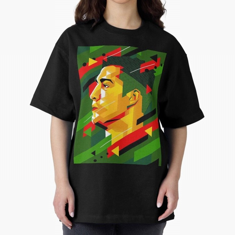Cristiano Ronaldo Oversized T-Shirt Feel the Trophy Chase of Global Football Passion for FIFA World Cup 2026 USA Canada Mexico, Driven by Cristiano Ronaldo, England and Germany, Supporter Pride, Iconic Celebrations, Legendary Names and Global Match