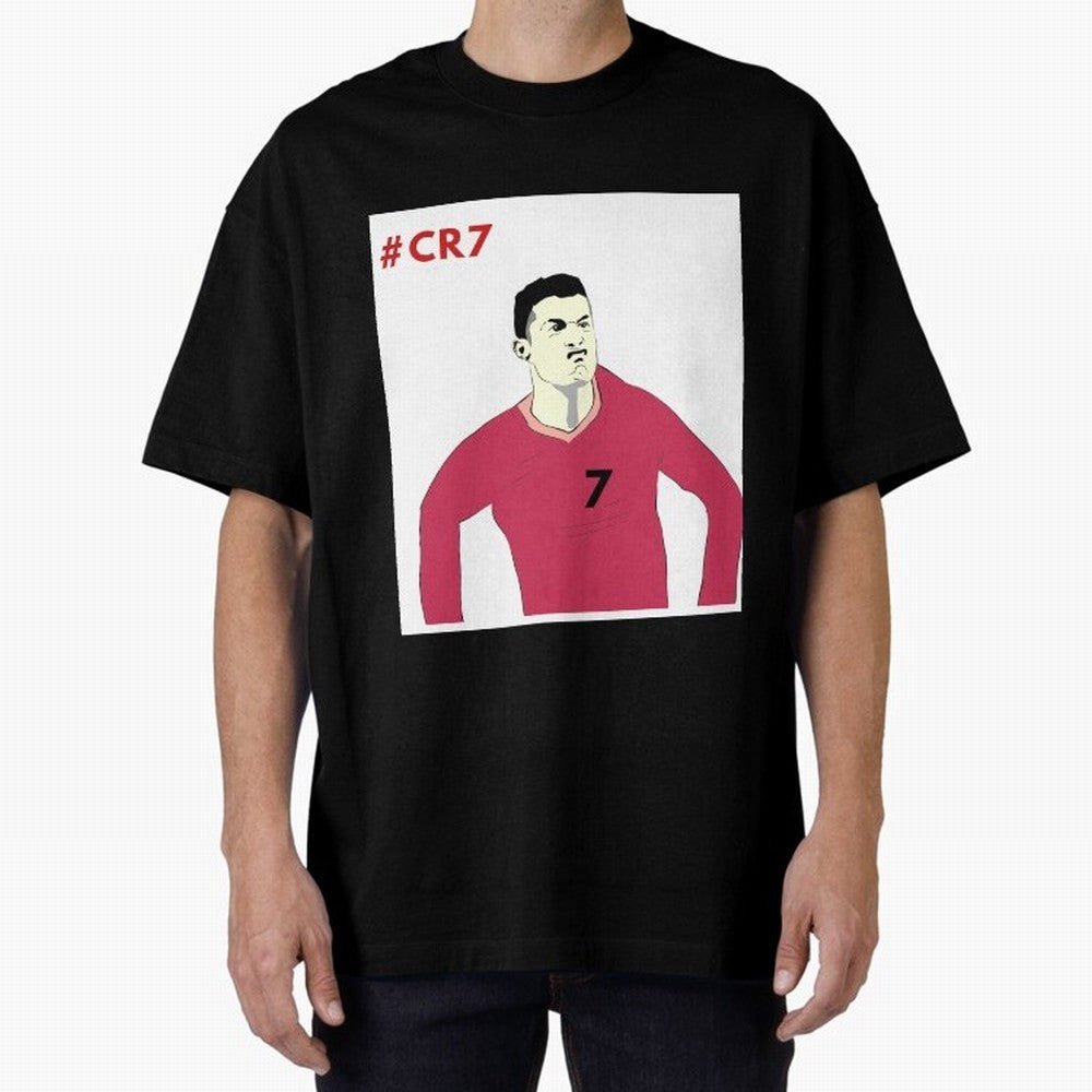 Cristiano ronaldo Oversized T-Shirt Relive the Noise and Pride of FIFA World Cup 2026 USA Canada Mexico for Fans of Messi, CR7 and Mbappe and England, France and Netherlands, Bringing Championship Spirit, Famous Goals, Roaring Crowds and