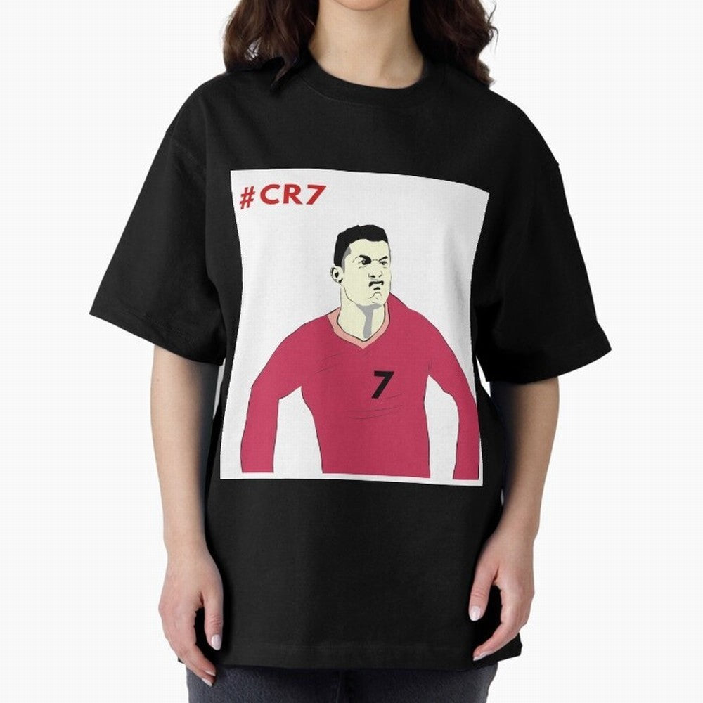 Cristiano ronaldo Oversized T-Shirt Relive the Noise and Pride of FIFA World Cup 2026 USA Canada Mexico for Fans of Messi, CR7 and Mbappe and England, France and Netherlands, Bringing Championship Spirit, Famous Goals, Roaring Crowds and