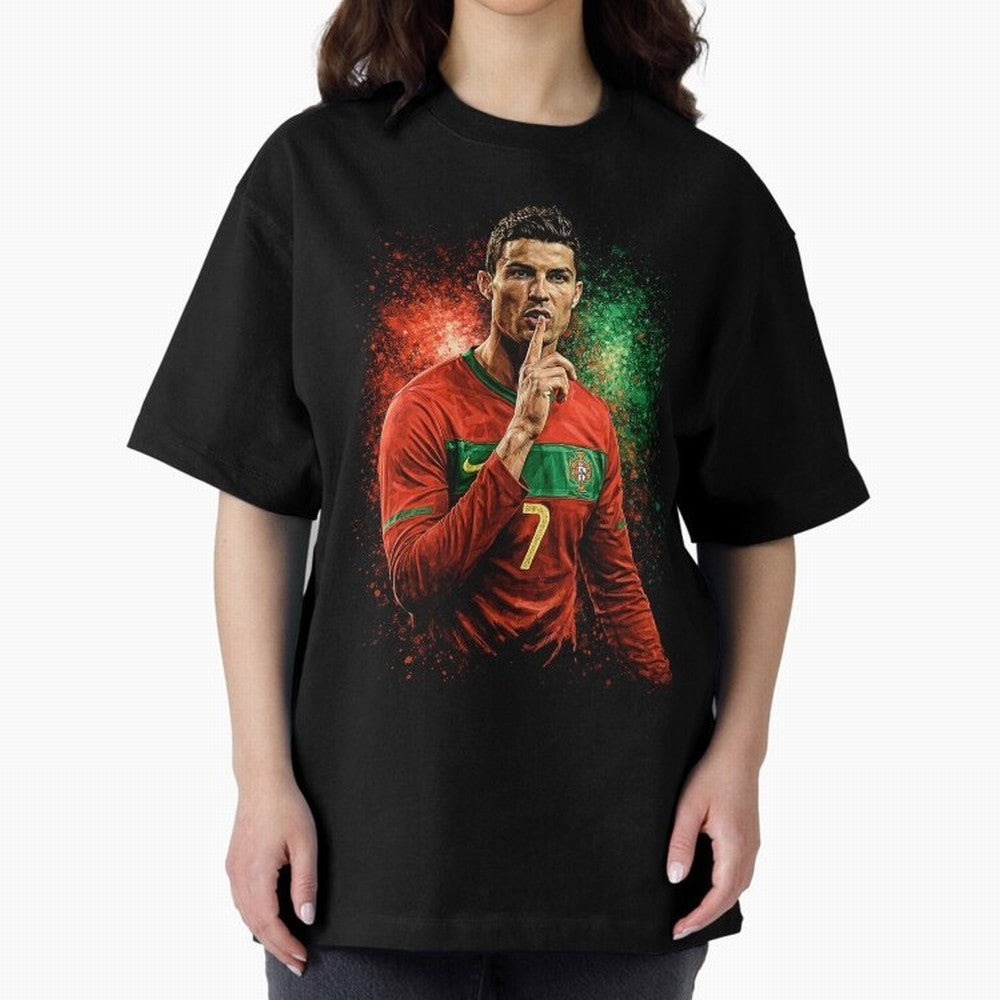 Cristiano Ronaldo Football Legend Oversized T-Shirt Celebrate Soccer Greatness during FIFA World Cup 2026 for Fans of Cristiano Ronaldo, Haaland and CR7 and Portugal, Bringing Supporter Pride, Iconic Celebrations, Legendary Names and Global Match