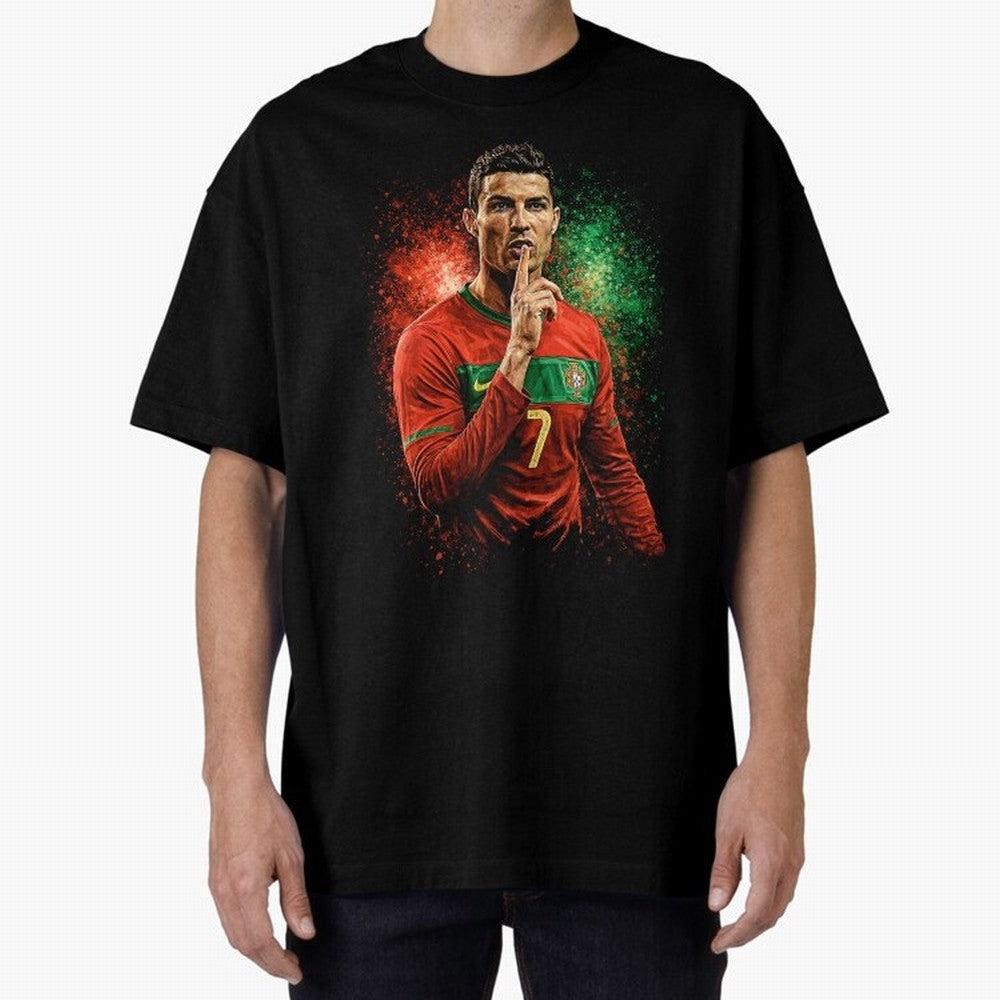 Cristiano Ronaldo Football Legend Oversized T-Shirt Celebrate Soccer Greatness during FIFA World Cup 2026 for Fans of Cristiano Ronaldo, Haaland and CR7 and Portugal, Bringing Supporter Pride, Iconic Celebrations, Legendary Names and Global Match