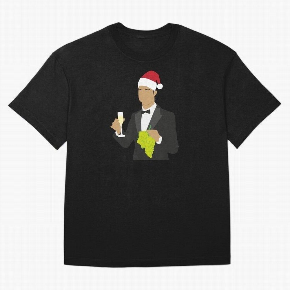 Cristiano Ronaldo enjoing Christmas Oversized T-Shirt Represent the Passion of the FIFA World Cup 2026 Group Stage Journey through CR7 and Messi Highlights, Brazil Pride, Worldwide Fan Energy, Dramatic Goals, Stadium Lights and Championship