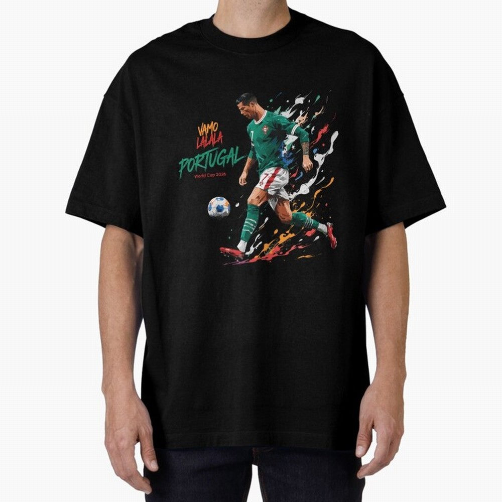 Portugal CR7 Fan World Cup 26 Oversized T-Shirt Honor Global Football Passion for FIFA World Cup 2026 USA Canada Mexico, Built around Cristiano Ronaldo, France, Tournament Hype, Historic Matchups, Family Viewing Parties and Global Sports Pride;