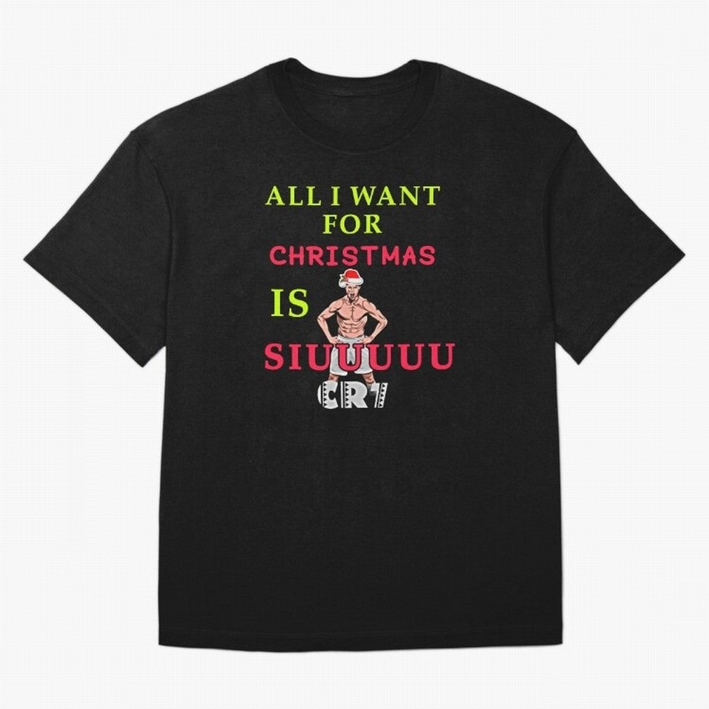 All i want for christmas is siuuu Oversized T-Shirt Show Your Love for FIFA World Cup 2026 USA Canada Mexico Made for Mbappe and Neymar, Netherlands Energy, Match Day Excitement, Supporter Culture, Golden Goals and Global Football Passion; Ideal