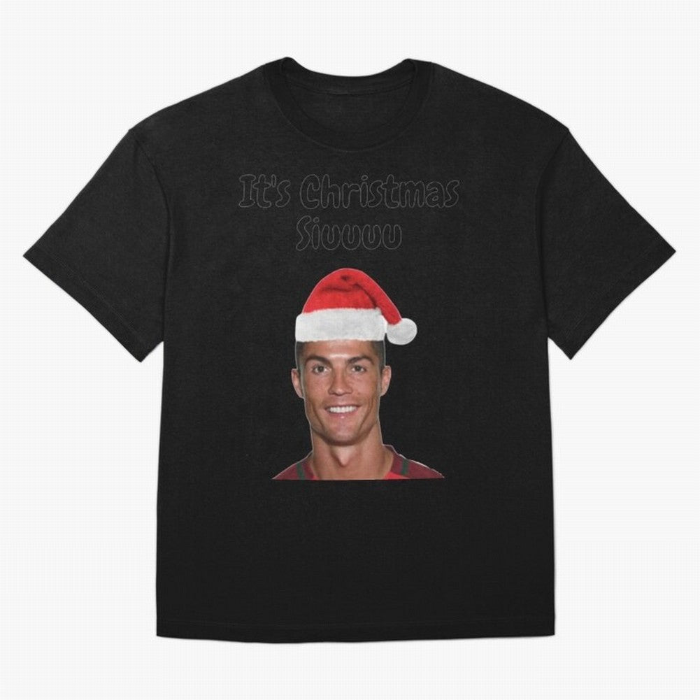 Cristiano Ronaldo Siuuu Funny Christmas Sweater Oversized T-Shirt Turn Football Passion into FIFA World Cup 2026 Highlighting Haaland and Mbappe, Spain and Netherlands Energy, Football Festival Excitement, Trophy Ambitions, Country Rivalries and