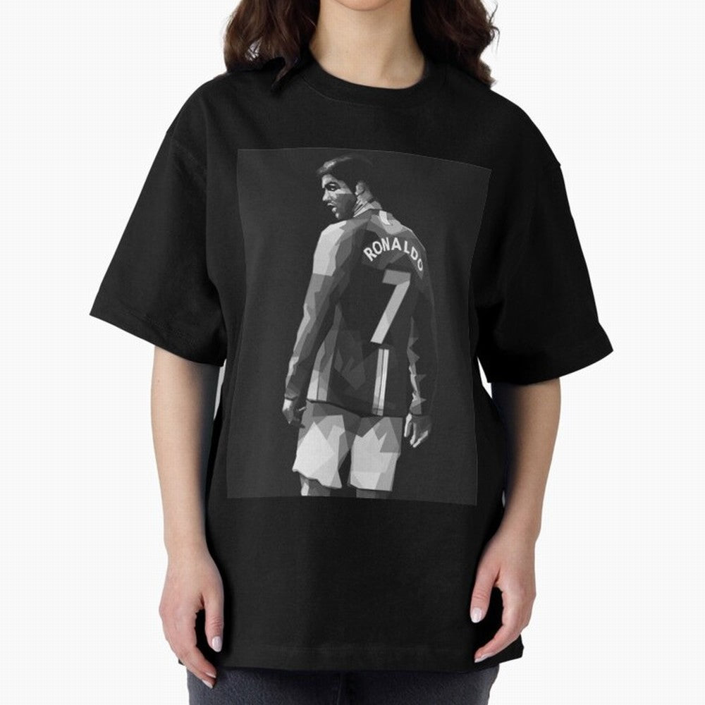 Cristiano Ronaldo Cristiano Ronaldo Oversized T-Shirt Feel the Trophy Chase of Match Day Hype around FIFA World Cup 2026 Group Stage, Messi and Cristiano Ronaldo, Spain, Goal Celebration Energy, Supporter Heritage, Football Icons and Worldwide