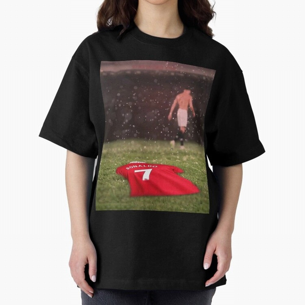 Cristiano Ronaldo Oversized T-Shirt Bring Match Day Fire to FIFA World Cup 2026 Group Stage Spirit, Highlighting England and Germany, Messi and Cristiano Ronaldo, Retro Football Energy, Iconic Rivalries, Trophy Chase Drama and Stadium Atmosphere;