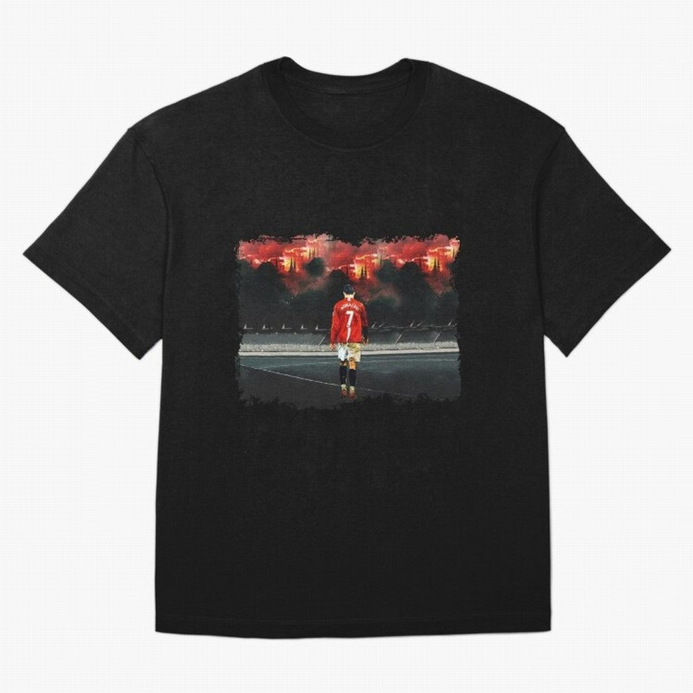 Cristiano Ronaldo 8K Oversized T-Shirt Honor Champions and Dreams in Match Day Hype around FIFA World Cup 2026 Group Stage, Haaland, Spain, Retro Football Energy, Iconic Rivalries, Trophy Chase Drama and Stadium Atmosphere; Ideal for Passionate
