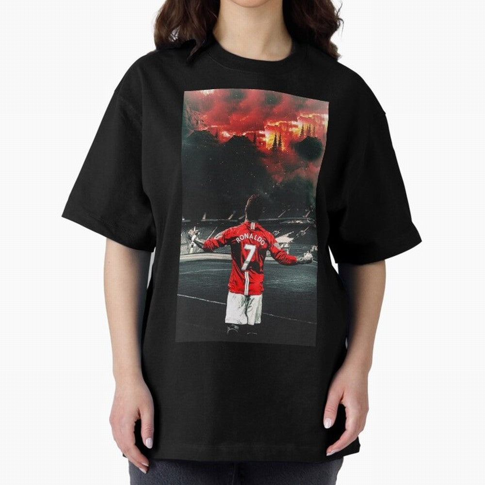 cristiano ronaldo manchester Oversized T-Shirt Showcase FIFA World Cup 2026 Capturing Cristiano Ronaldo, Haaland and CR7, Portugal Energy, Champion Mindset, Group Stage Buzz, Knockout Tension and Passionate Fan Culture; Great for Watch Parties,