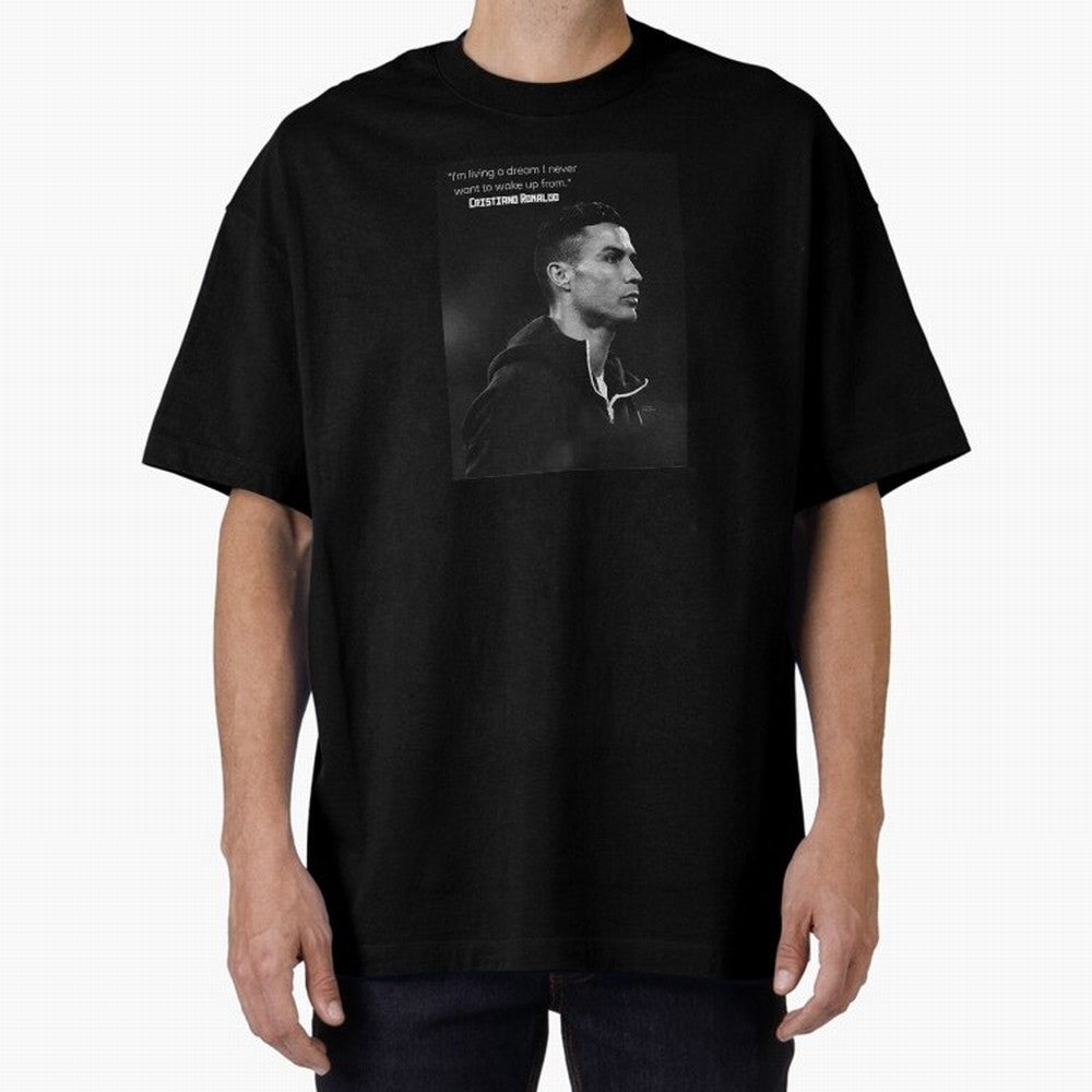 Cristiano Ronaldo motivational quote Oversized T-Shirt Bring Champion Energy into Global Football Passion for FIFA World Cup 2026 USA Canada Mexico, with Neymar, Haaland and Cristiano Ronaldo, England and Germany, Stadium Chants, National Pride,