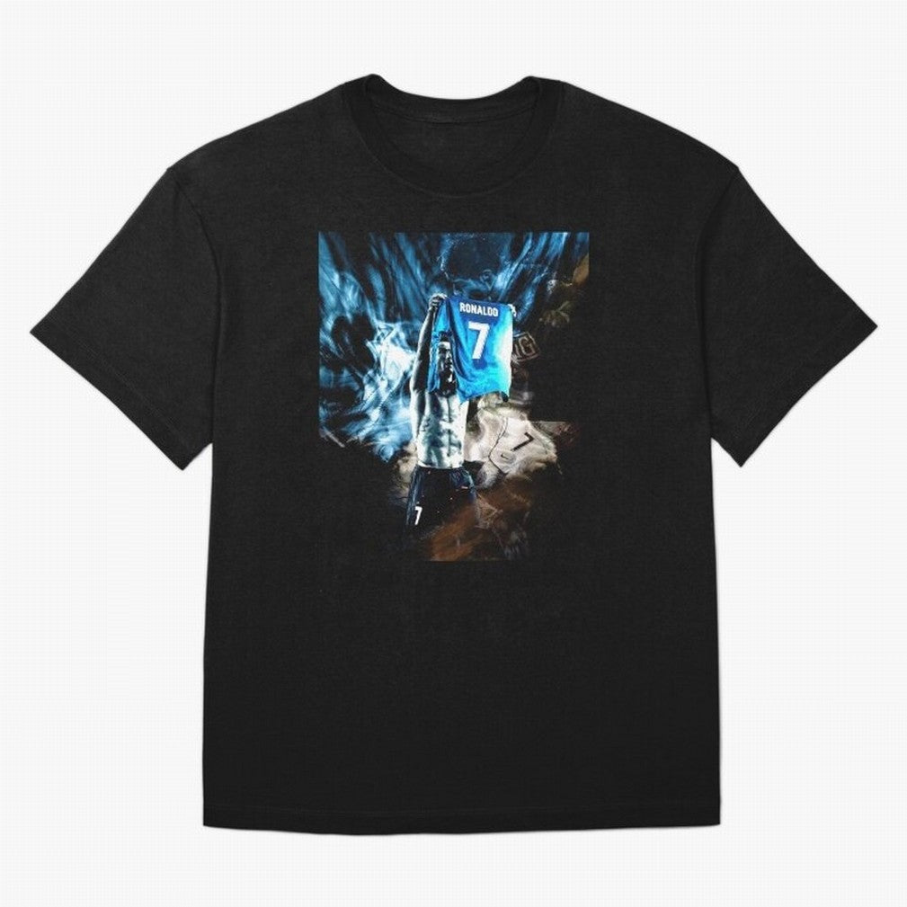 Cristiano Ronaldo Graphic Oversized T-Shirt Create Global Football Passion for FIFA World Cup 2026 USA Canada Mexico, Highlighting Cristiano Ronaldo, France and Portugal, Retro Football Energy, Iconic Rivalries, Trophy Chase Drama and Stadium