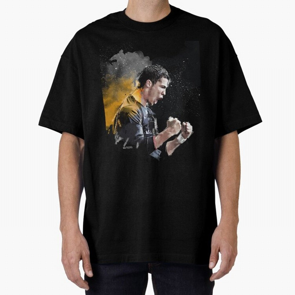 CRISTIANO RONALDO PAINTING Oversized T-Shirt Fuel Match Day Hype around FIFA World Cup 2026 Group Stage, Neymar, Haaland and Cristiano Ronaldo, Argentina, France and Brazil, Champion Mindset, Group Stage Buzz, Knockout Tension and Passionate Fan