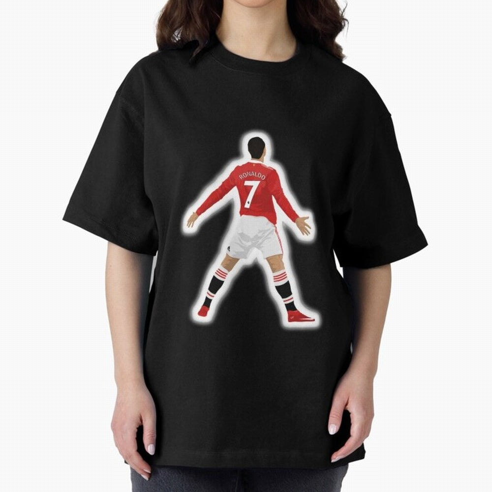 Art Cristiano Ronaldo Oversized T-Shirt Cheer through Every Moment of the FIFA World Cup 2026 USA Canada Mexico Journey through Neymar Highlights, Portugal, Spain and Germany Pride, Retro Football Energy, Iconic Rivalries, Trophy Chase Drama and