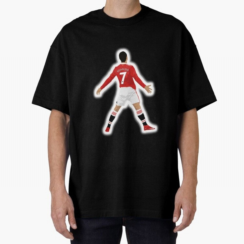 Art Cristiano Ronaldo Oversized T-Shirt Cheer through Every Moment of the FIFA World Cup 2026 USA Canada Mexico Journey through Neymar Highlights, Portugal, Spain and Germany Pride, Retro Football Energy, Iconic Rivalries, Trophy Chase Drama and