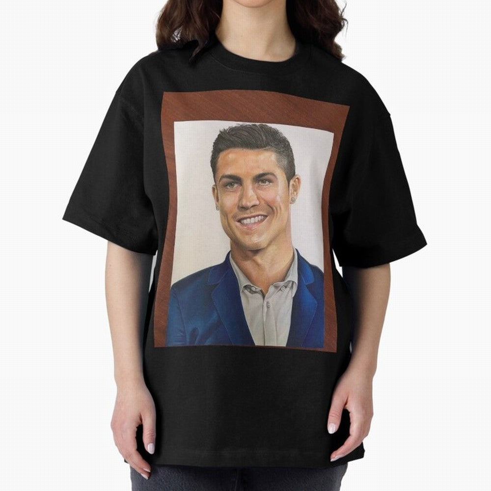 cristiano ronaldo Oversized T-Shirt Celebrate Unforgettable Nights in Match Day Hype around FIFA World Cup 2026 Group Stage, Neymar, Haaland and Cristiano Ronaldo, Brazil, Portugal and Argentina, Championship Spirit, Famous Goals, Roaring Crowds