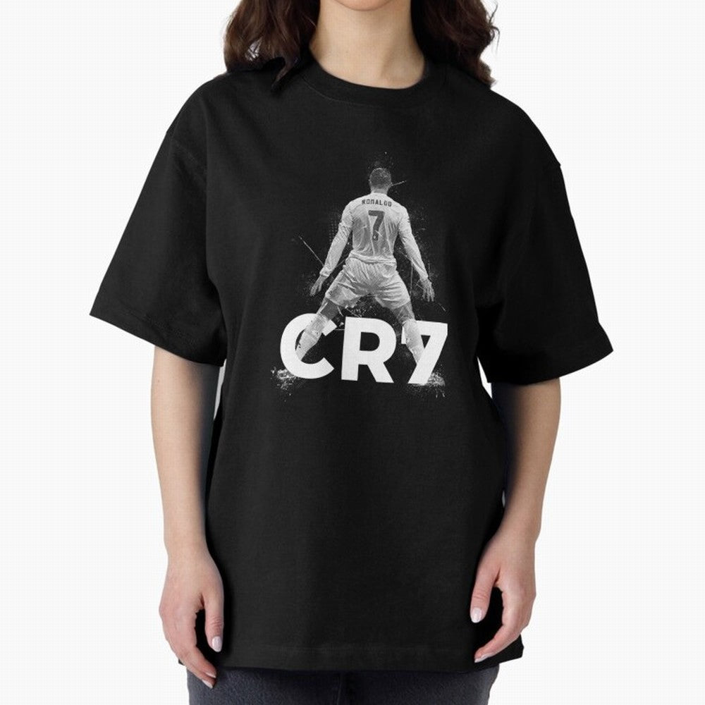 Cristiano Ronaldo Oversized T-Shirt Celebrate Match Day Hype around FIFA World Cup 2026 USA Canada Mexico, Haaland and Mbappe, France, Stadium Chants, National Pride, Trophy Dreams and Unforgettable Football Memories; Perfect for Supporters Who