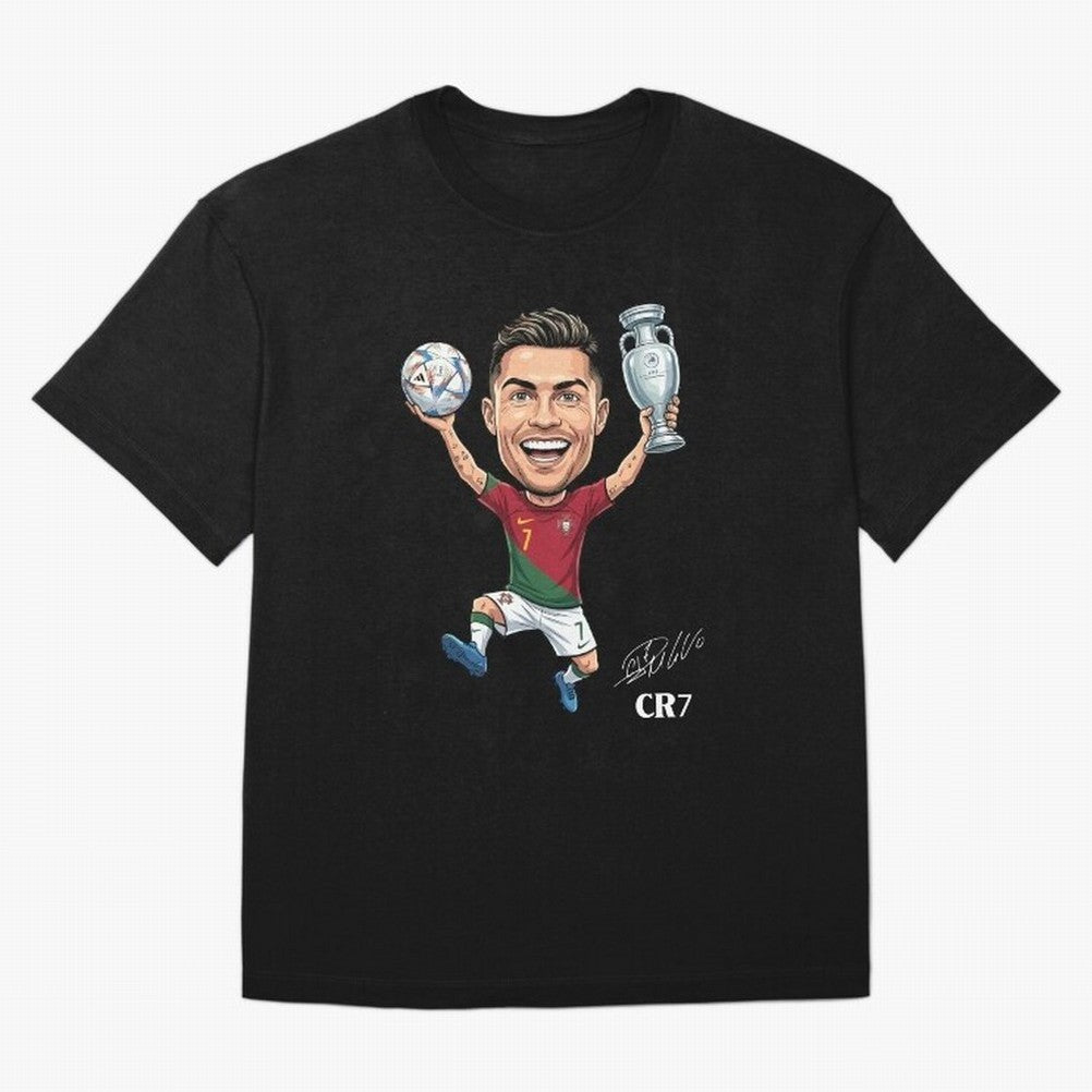 Cristiano Ronaldo Campion Oversized T-Shirt Turn Football Passion into Match Day Hype around FIFA World Cup 2026 USA Canada Mexico, Mbappe and Neymar, Netherlands, Worldwide Fan Energy, Dramatic Goals, Stadium Lights and Championship Celebrations;