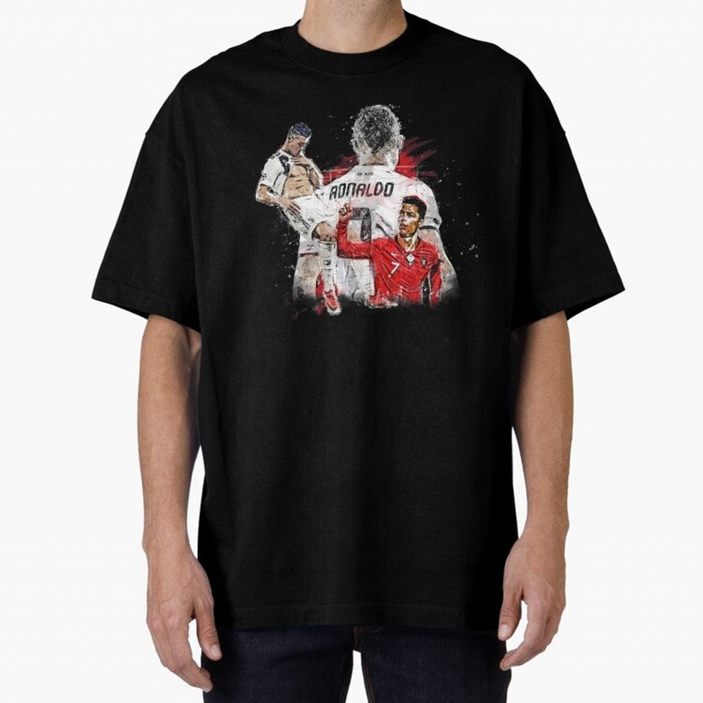 Cristiano Ronaldo Cristiano Ronaldo Oversized T-Shirt Follow Global Football Passion for FIFA World Cup 2026, Featuring Messi, Neymar and Mbappe, Brazil, Portugal and Argentina, Football Passion, Legendary Performances, Festival Vibes and Supporter