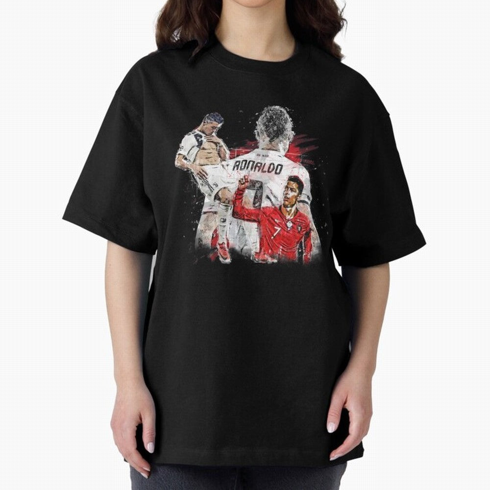 Cristiano Ronaldo Cristiano Ronaldo Oversized T-Shirt Follow Global Football Passion for FIFA World Cup 2026, Featuring Messi, Neymar and Mbappe, Brazil, Portugal and Argentina, Football Passion, Legendary Performances, Festival Vibes and Supporter