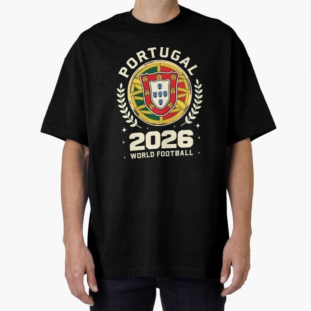 Portugal 2026 World Football Oversized T-Shirt Bring Global Tournament Vibes to Global Football Passion for FIFA World Cup 2026, Made for CR7, Brazil, Supporter Pride, Iconic Celebrations, Legendary Names and Global Match Day Energy; Ideal for