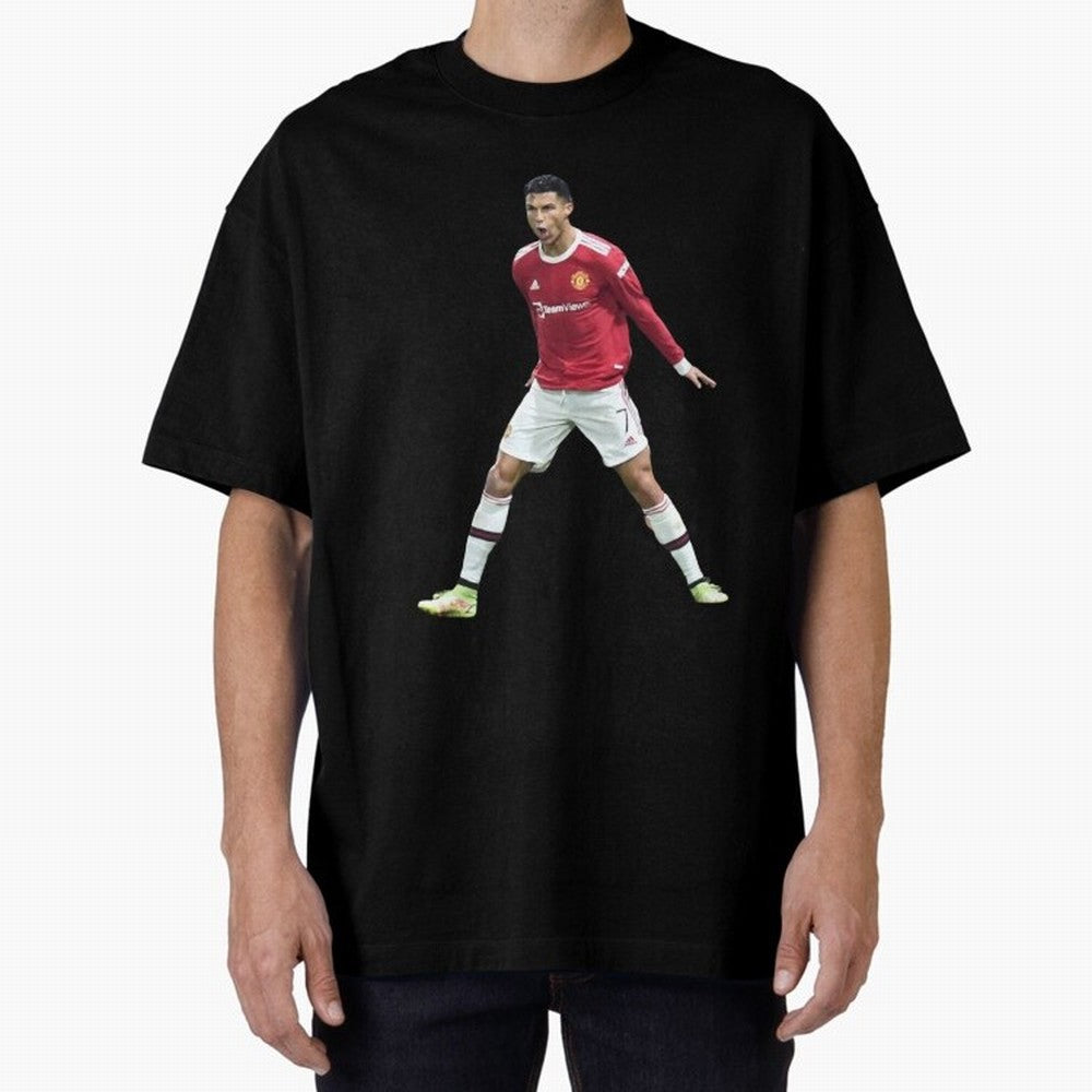 Ronaldo in Flight Oversized T-Shirt Celebrate the FIFA World Cup 2026 Journey through Mbappe Highlights, Portugal, Spain and Germany Pride, Football History, Final Match Energy, Crowd Noise and Once in a Lifetime Moments; Perfect for Supporters Who