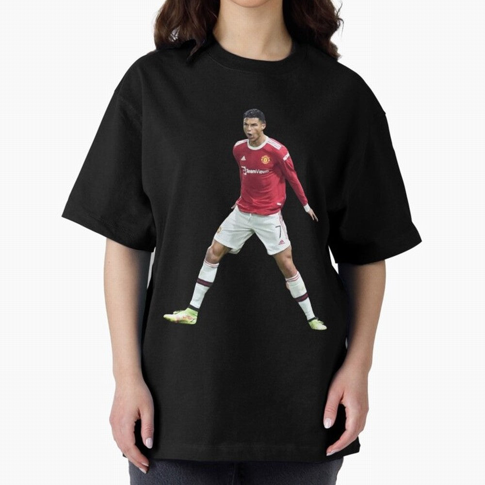 Ronaldo in Flight Oversized T-Shirt Celebrate the FIFA World Cup 2026 Journey through Mbappe Highlights, Portugal, Spain and Germany Pride, Football History, Final Match Energy, Crowd Noise and Once in a Lifetime Moments; Perfect for Supporters Who